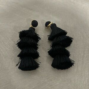 Black Tassel Earrings